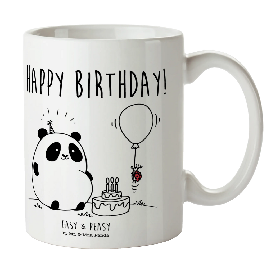 Tasse Easy & Peasy Happy Birthday Tasse, Kaffeetasse, Teetasse, Becher, Kaffeebecher, Teebecher, Keramiktasse, Porzellantasse, Büro Tasse, Geschenk Tasse, Tasse Sprüche, Tasse Motive, Kaffeetassen, Tasse bedrucken, Designer Tasse, Cappuccino Tassen, Schöne Teetassen