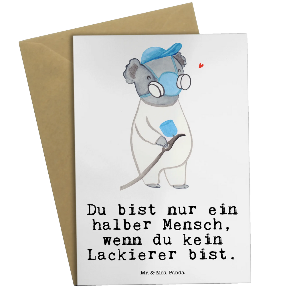 Grußkarte Lackierer mit Herz Grußkarte, Klappkarte, Einladungskarte, Glückwunschkarte, Hochzeitskarte, Geburtstagskarte, Karte, Ansichtskarten, Beruf, Ausbildung, Jubiläum, Abschied, Rente, Kollege, Kollegin, Geschenk, Schenken, Arbeitskollege, Mitarbeiter, Firma, Danke, Dankeschön, Lackierer, Lackierermeister, Werkstatt Lackierer, Gesellenprüfung