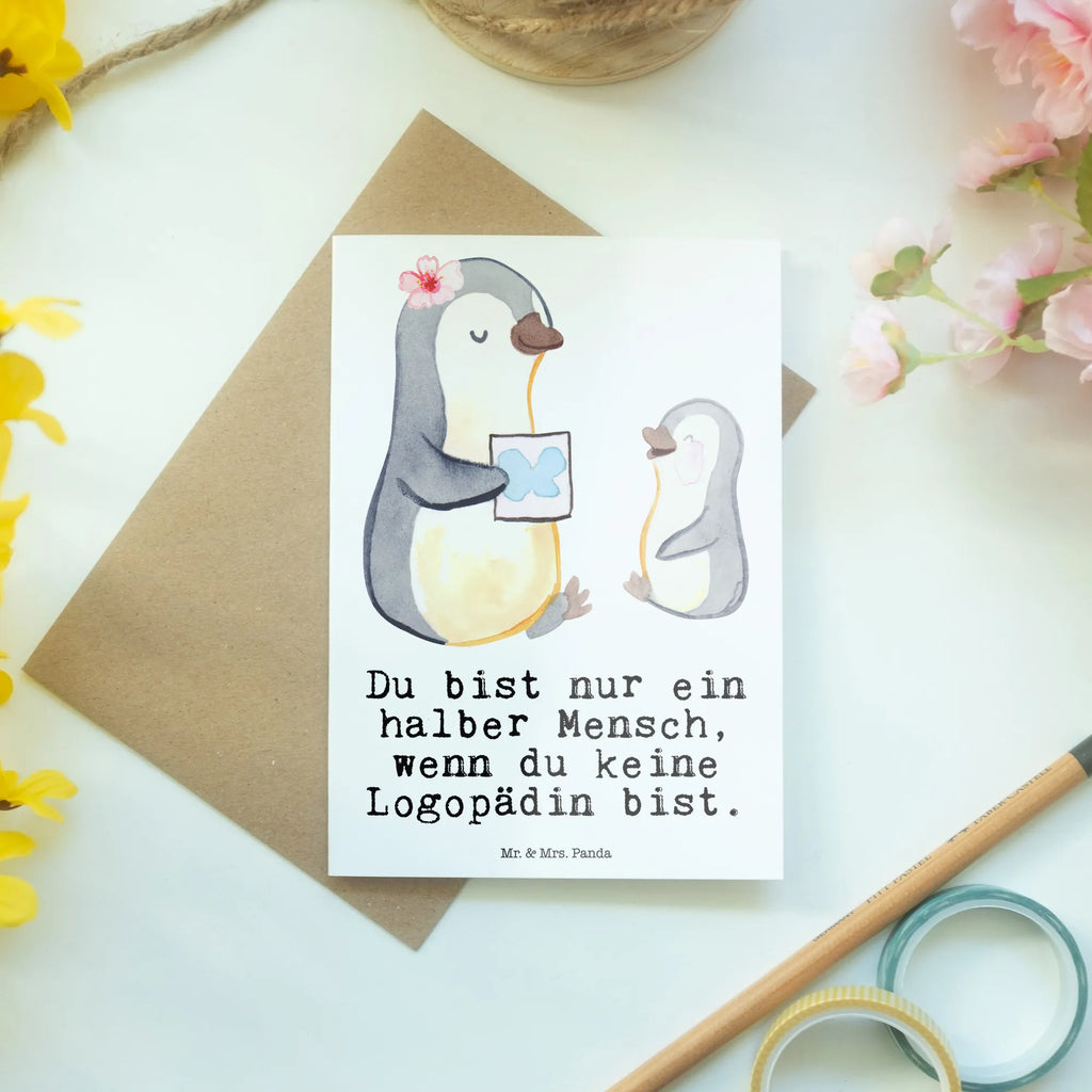 Grußkarte Logopädin mit Herz Grußkarte, Klappkarte, Einladungskarte, Glückwunschkarte, Hochzeitskarte, Geburtstagskarte, Karte, Ansichtskarten, Beruf, Ausbildung, Jubiläum, Abschied, Rente, Kollege, Kollegin, Geschenk, Schenken, Arbeitskollege, Mitarbeiter, Firma, Danke, Dankeschön, Logopädin, Logopädie, Studium