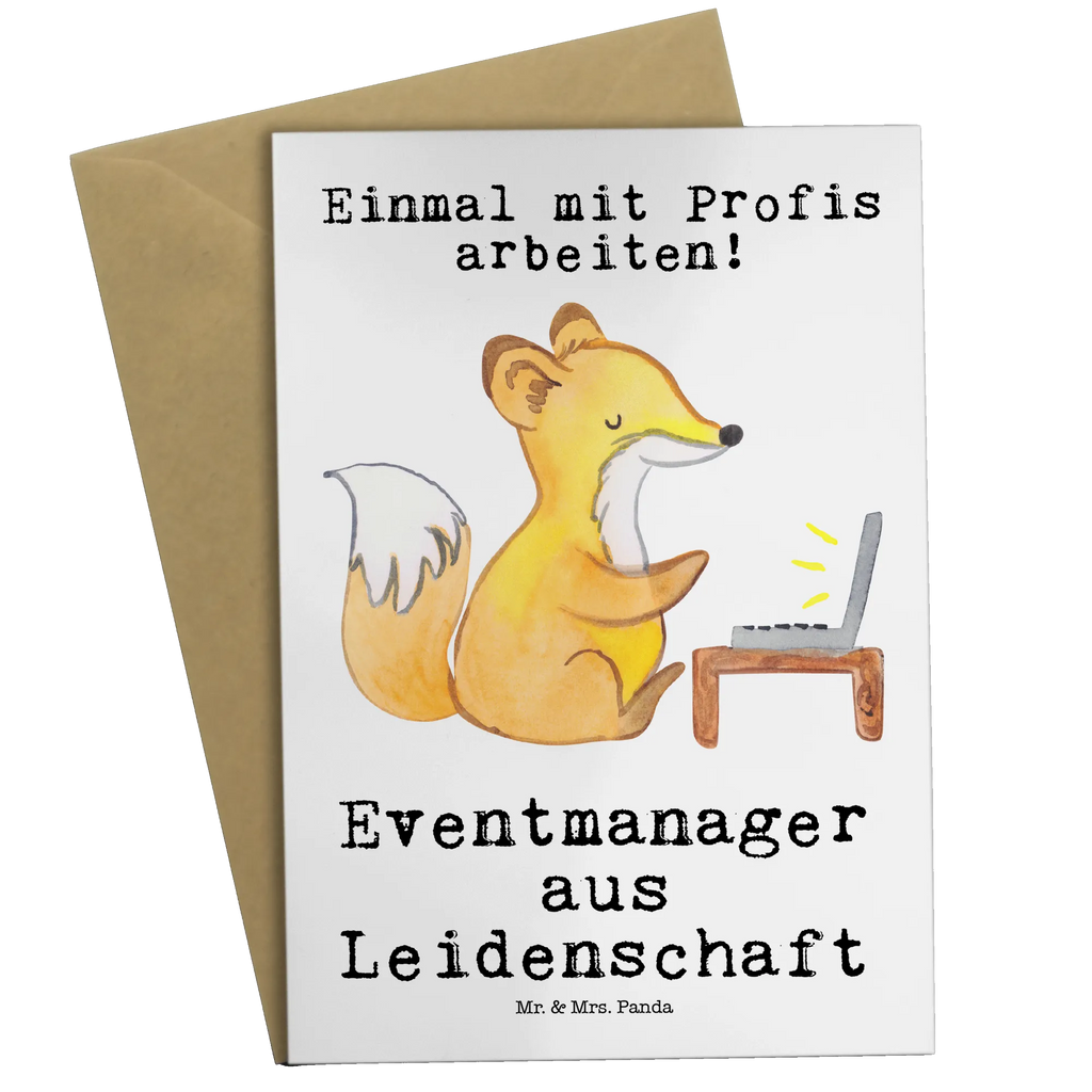 Grußkarte Eventmanager aus Leidenschaft Grußkarte, Klappkarte, Einladungskarte, Glückwunschkarte, Hochzeitskarte, Geburtstagskarte, Karte, Ansichtskarten, Beruf, Ausbildung, Jubiläum, Abschied, Rente, Kollege, Kollegin, Geschenk, Schenken, Arbeitskollege, Mitarbeiter, Firma, Danke, Dankeschön, Eventmanager, Veranstalter, Promoter