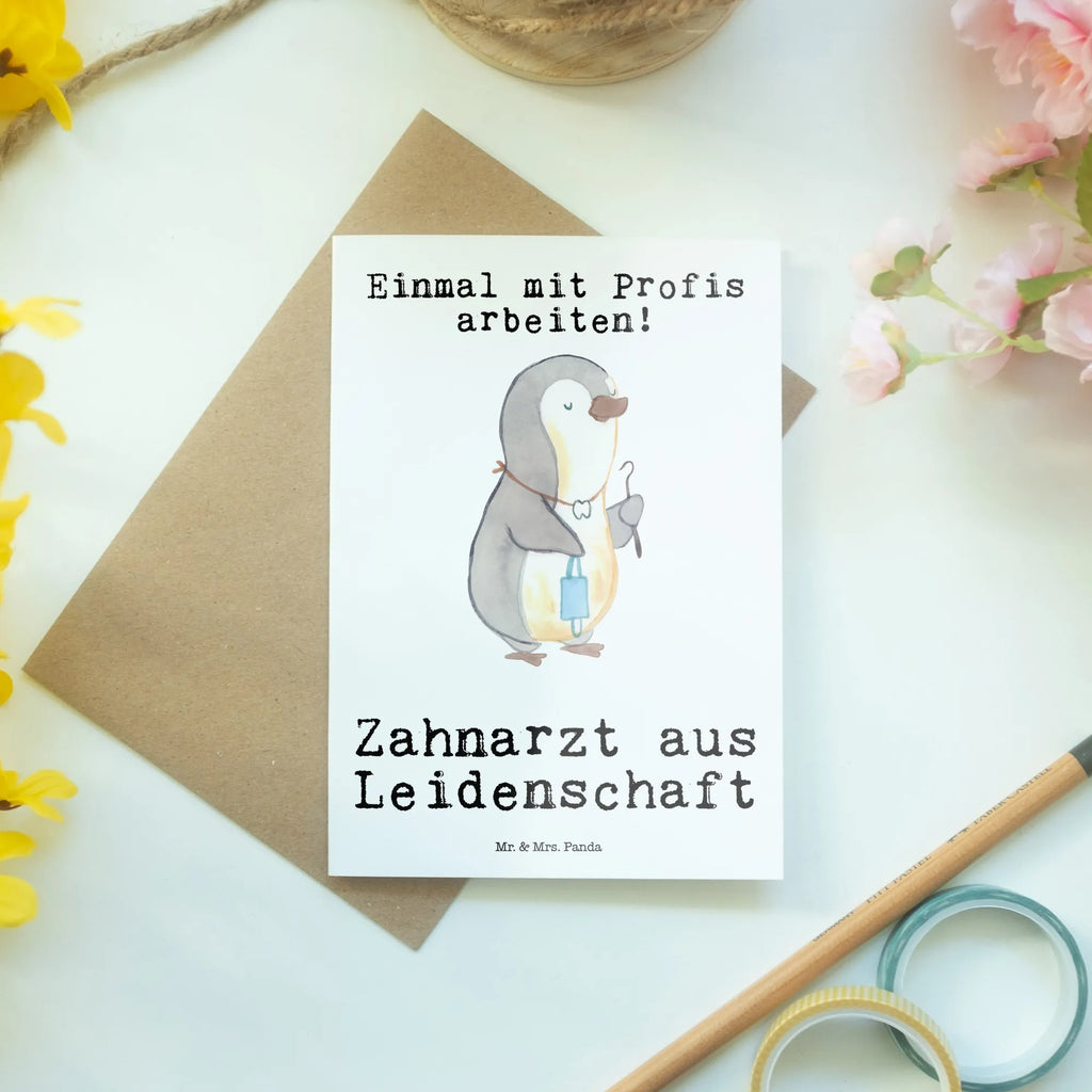 Grußkarte Zahnarzt aus Leidenschaft Grußkarte, Klappkarte, Einladungskarte, Glückwunschkarte, Hochzeitskarte, Geburtstagskarte, Karte, Ansichtskarten, Beruf, Ausbildung, Jubiläum, Abschied, Rente, Kollege, Kollegin, Geschenk, Schenken, Arbeitskollege, Mitarbeiter, Firma, Danke, Dankeschön