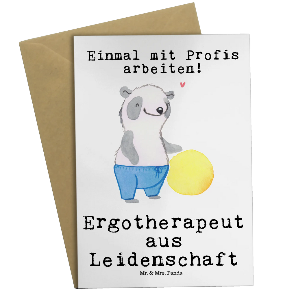 Grußkarte Ergotherapeut aus Leidenschaft Grußkarte, Klappkarte, Einladungskarte, Glückwunschkarte, Hochzeitskarte, Geburtstagskarte, Karte, Ansichtskarten, Beruf, Ausbildung, Jubiläum, Abschied, Rente, Kollege, Kollegin, Geschenk, Schenken, Arbeitskollege, Mitarbeiter, Firma, Danke, Dankeschön, Ergotherapeut, Ergotherapie