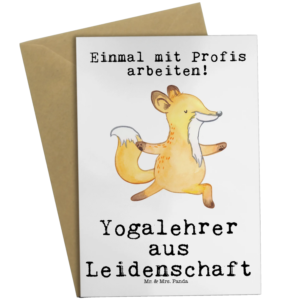 Grußkarte Yogalehrer aus Leidenschaft Grußkarte, Klappkarte, Einladungskarte, Glückwunschkarte, Hochzeitskarte, Geburtstagskarte, Karte, Ansichtskarten, Beruf, Ausbildung, Jubiläum, Abschied, Rente, Kollege, Kollegin, Geschenk, Schenken, Arbeitskollege, Mitarbeiter, Firma, Danke, Dankeschön