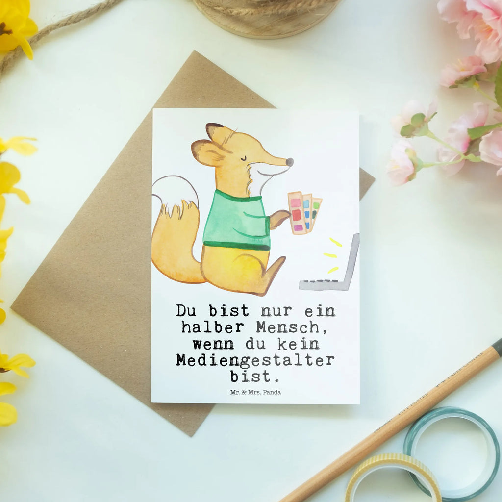 Grußkarte Mediengestalter Herz Grußkarte, Klappkarte, Einladungskarte, Glückwunschkarte, Hochzeitskarte, Geburtstagskarte, Karte, Ansichtskarten, Beruf, Ausbildung, Jubiläum, Abschied, Rente, Kollege, Kollegin, Geschenk, Schenken, Arbeitskollege, Mitarbeiter, Firma, Danke, Dankeschön, Grafiker, Designer, Mediengestalter, Grafikdesigner