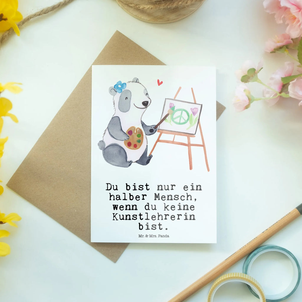 Grußkarte Kunstlehrerin mit Herz Grußkarte, Klappkarte, Einladungskarte, Glückwunschkarte, Hochzeitskarte, Geburtstagskarte, Karte, Ansichtskarten, Beruf, Ausbildung, Jubiläum, Abschied, Rente, Kollege, Kollegin, Geschenk, Schenken, Arbeitskollege, Mitarbeiter, Firma, Danke, Dankeschön, Kunstlehrerin, Kunstunterricht, Kunstschule