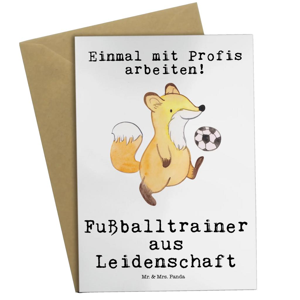 Grußkarte Fußballtrainer aus Leidenschaft Grußkarte, Klappkarte, Einladungskarte, Glückwunschkarte, Hochzeitskarte, Geburtstagskarte, Karte, Ansichtskarten, Beruf, Ausbildung, Jubiläum, Abschied, Rente, Kollege, Kollegin, Geschenk, Schenken, Arbeitskollege, Mitarbeiter, Firma, Danke, Dankeschön, Fußballtrainer, Fußballspiel, Glücksbringer, Verein Fußball