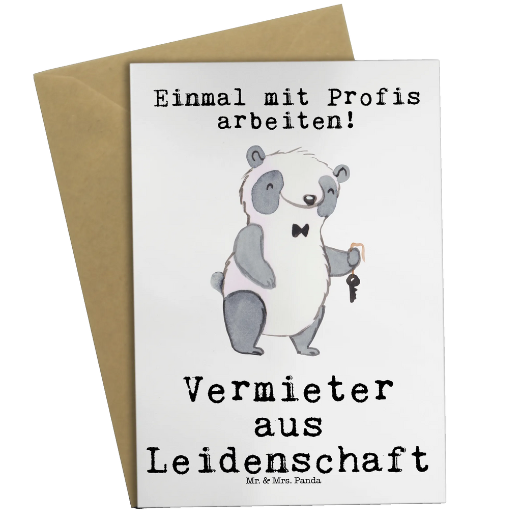 Grußkarte Vermieter aus Leidenschaft Grußkarte, Klappkarte, Einladungskarte, Glückwunschkarte, Hochzeitskarte, Geburtstagskarte, Karte, Ansichtskarten, Beruf, Ausbildung, Jubiläum, Abschied, Rente, Kollege, Kollegin, Geschenk, Schenken, Arbeitskollege, Mitarbeiter, Firma, Danke, Dankeschön