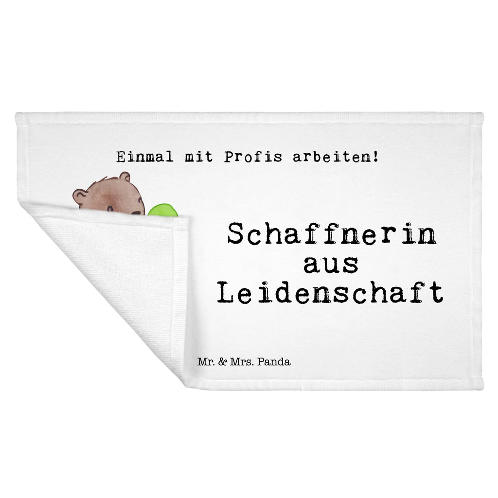 Handtuch Schaffnerin aus Leidenschaft Gästetuch, Reisehandtuch, Sport Handtuch, Frottier, Kinder Handtuch, Beruf, Ausbildung, Jubiläum, Abschied, Rente, Kollege, Kollegin, Geschenk, Schenken, Arbeitskollege, Mitarbeiter, Firma, Danke, Dankeschön