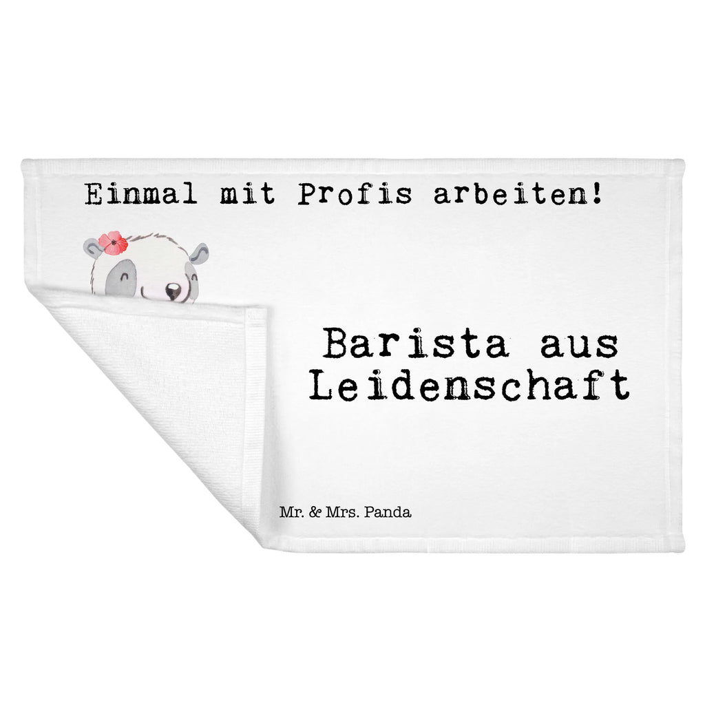 Handtuch Barista aus Leidenschaft Gästetuch, Reisehandtuch, Sport Handtuch, Frottier, Kinder Handtuch, Beruf, Ausbildung, Jubiläum, Abschied, Rente, Kollege, Kollegin, Geschenk, Schenken, Arbeitskollege, Mitarbeiter, Firma, Danke, Dankeschön, Barista, Eröffnung Cafe, Kaffee