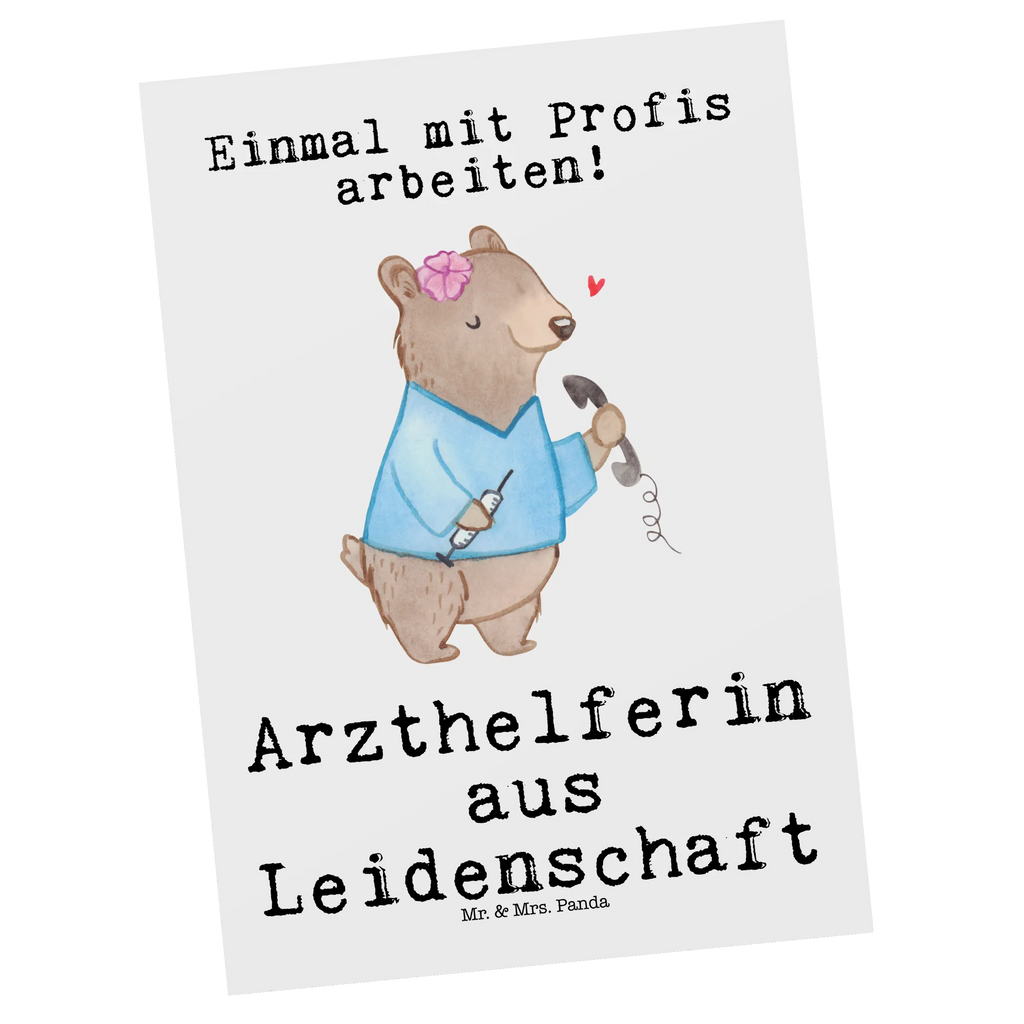 Postkarte Arzthelferin aus Leidenschaft Postkarte, Karte, Geschenkkarte, Grußkarte, Einladung, Ansichtskarte, Geburtstagskarte, Einladungskarte, Dankeskarte, Ansichtskarten, Einladung Geburtstag, Einladungskarten Geburtstag, Beruf, Ausbildung, Jubiläum, Abschied, Rente, Kollege, Kollegin, Geschenk, Schenken, Arbeitskollege, Mitarbeiter, Firma, Danke, Dankeschön, Arzthelferin, Medizinische Fachangestellte