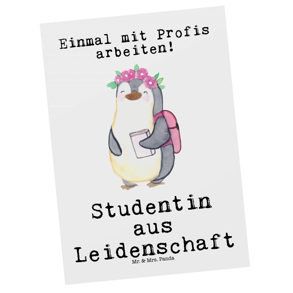 Postkarte Studentin aus Leidenschaft Postkarte, Karte, Geschenkkarte, Grußkarte, Einladung, Ansichtskarte, Geburtstagskarte, Einladungskarte, Dankeskarte, Ansichtskarten, Einladung Geburtstag, Einladungskarten Geburtstag, Beruf, Ausbildung, Jubiläum, Abschied, Rente, Kollege, Kollegin, Geschenk, Schenken, Arbeitskollege, Mitarbeiter, Firma, Danke, Dankeschön