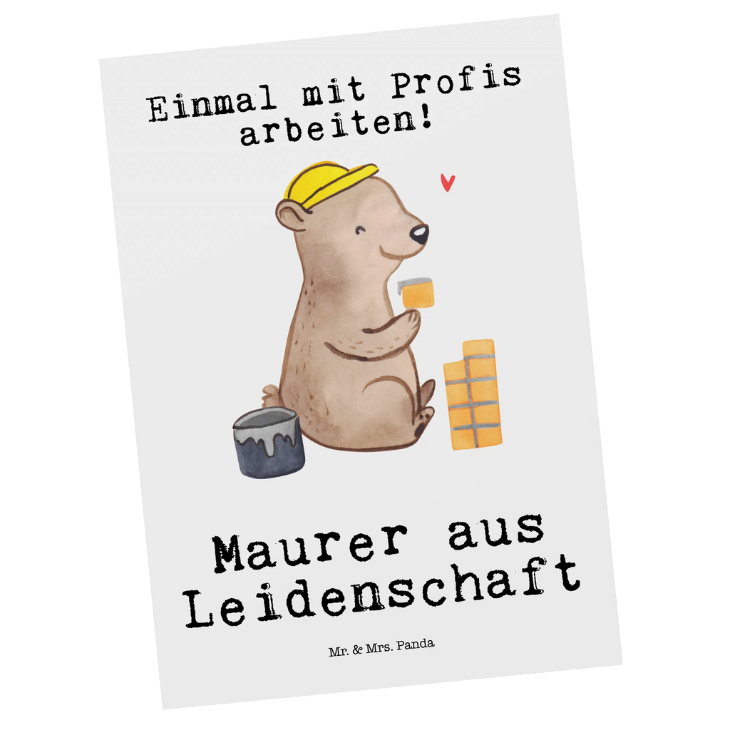 Postkarte Maurer aus Leidenschaft Postkarte, Karte, Geschenkkarte, Grußkarte, Einladung, Ansichtskarte, Geburtstagskarte, Einladungskarte, Dankeskarte, Ansichtskarten, Einladung Geburtstag, Einladungskarten Geburtstag, Beruf, Ausbildung, Jubiläum, Abschied, Rente, Kollege, Kollegin, Geschenk, Schenken, Arbeitskollege, Mitarbeiter, Firma, Danke, Dankeschön, Maurer, Maurermeister, Gesellenprüfung, Handwerker, Maurerbetrieb