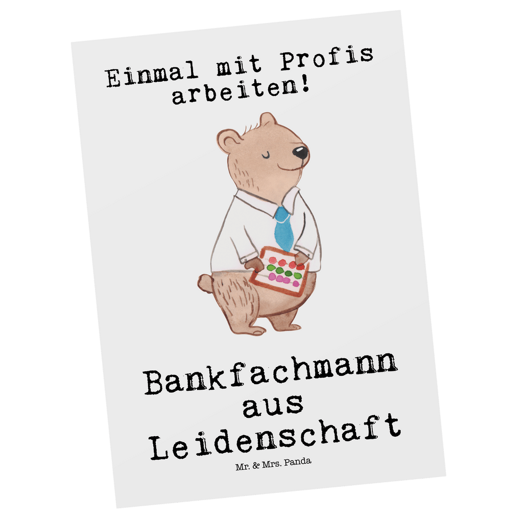 Postkarte Bankfachmann aus Leidenschaft Postkarte, Karte, Geschenkkarte, Grußkarte, Einladung, Ansichtskarte, Geburtstagskarte, Einladungskarte, Dankeskarte, Ansichtskarten, Einladung Geburtstag, Einladungskarten Geburtstag, Beruf, Ausbildung, Jubiläum, Abschied, Rente, Kollege, Kollegin, Geschenk, Schenken, Arbeitskollege, Mitarbeiter, Firma, Danke, Dankeschön, Bankfachmann, Bankangestellter, Bänker, Bankberater