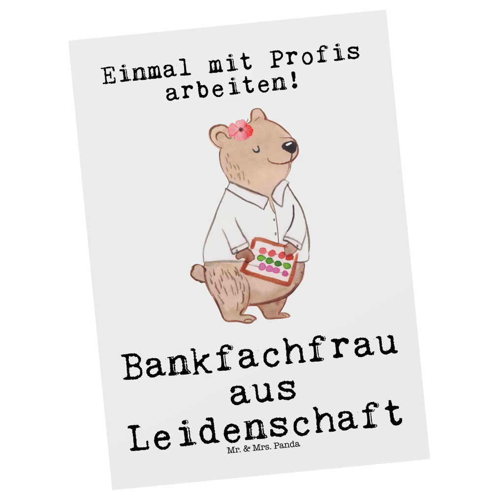 Postkarte Bankfachfrau aus Leidenschaft Postkarte, Karte, Geschenkkarte, Grußkarte, Einladung, Ansichtskarte, Geburtstagskarte, Einladungskarte, Dankeskarte, Ansichtskarten, Einladung Geburtstag, Einladungskarten Geburtstag, Beruf, Ausbildung, Jubiläum, Abschied, Rente, Kollege, Kollegin, Geschenk, Schenken, Arbeitskollege, Mitarbeiter, Firma, Danke, Dankeschön, Bankfachfrau, Bankangestellte, Bänkerin, Bankberaterin