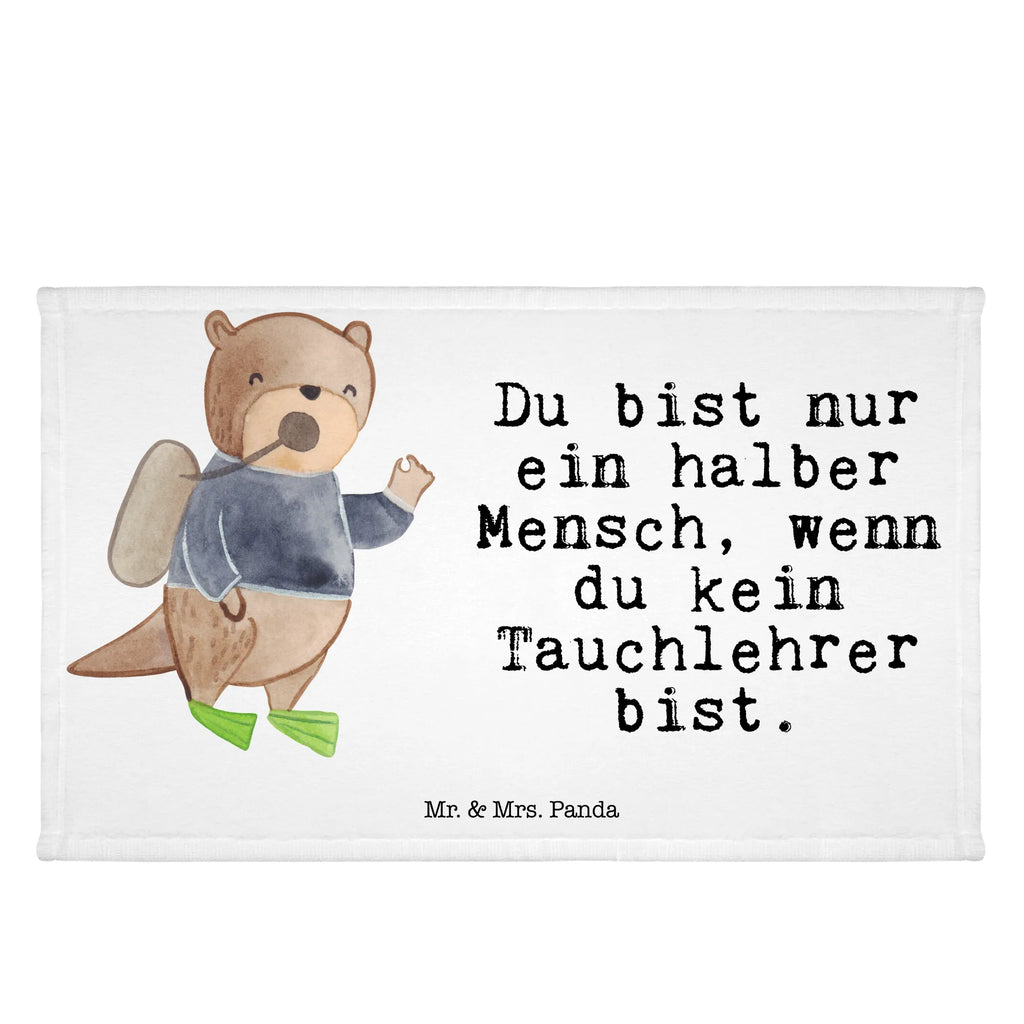 Handtuch Tauchlehrer mit Herz Gästetuch, Reisehandtuch, Sport Handtuch, Frottier, Kinder Handtuch, Beruf, Ausbildung, Jubiläum, Abschied, Rente, Kollege, Kollegin, Geschenk, Schenken, Arbeitskollege, Mitarbeiter, Firma, Danke, Dankeschön