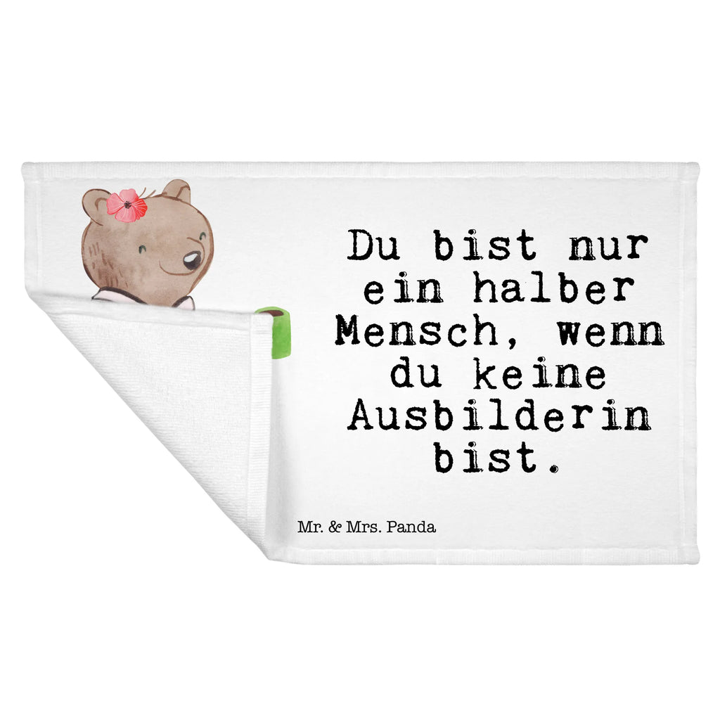 Handtuch Ausbilderin mit Herz Gästetuch, Reisehandtuch, Sport Handtuch, Frottier, Kinder Handtuch, Beruf, Ausbildung, Jubiläum, Abschied, Rente, Kollege, Kollegin, Geschenk, Schenken, Arbeitskollege, Mitarbeiter, Firma, Danke, Dankeschön, Ausbilderin, Tutorin, Ausbilderprüfung