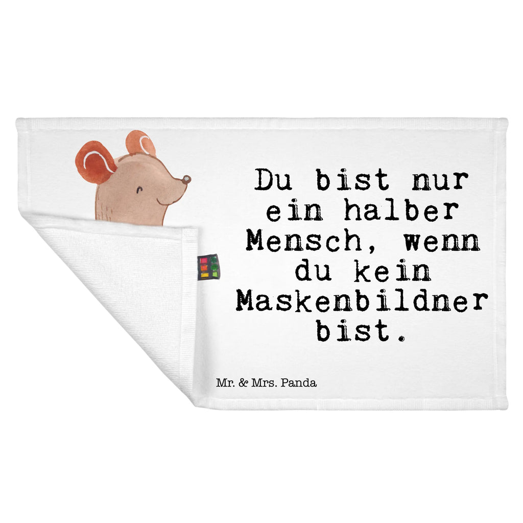 Handtuch Maskenbildner mit Herz Gästetuch, Reisehandtuch, Sport Handtuch, Frottier, Kinder Handtuch, Beruf, Ausbildung, Jubiläum, Abschied, Rente, Kollege, Kollegin, Geschenk, Schenken, Arbeitskollege, Mitarbeiter, Firma, Danke, Dankeschön, Kosmetiker, Make Up Artist, Maskenbildner, Visagist, Beauty Salon, Kosmetikstudio, Eröffnung