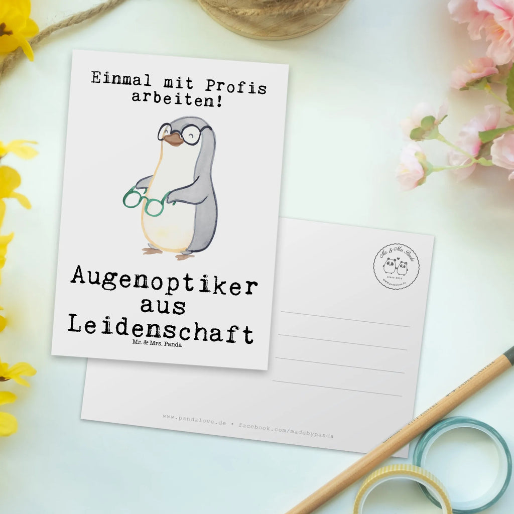 Postkarte Augenoptiker aus Leidenschaft Postkarte, Karte, Geschenkkarte, Grußkarte, Einladung, Ansichtskarte, Geburtstagskarte, Einladungskarte, Dankeskarte, Ansichtskarten, Einladung Geburtstag, Einladungskarten Geburtstag, Beruf, Ausbildung, Jubiläum, Abschied, Rente, Kollege, Kollegin, Geschenk, Schenken, Arbeitskollege, Mitarbeiter, Firma, Danke, Dankeschön, Augenoptiker, Optiker, Augenarzt, Optometrist, Brillenverkäufer, Brillengeschäft, Eröffnung