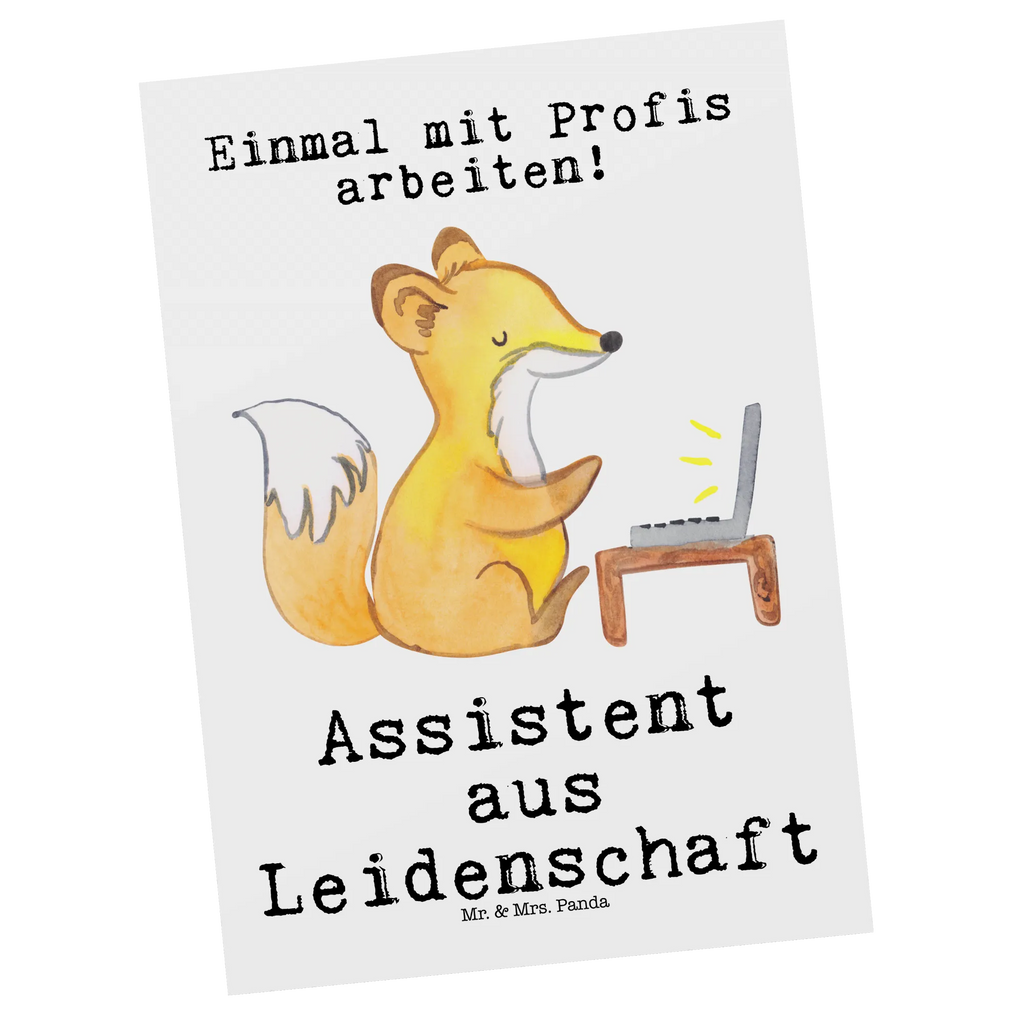 Postkarte Assistent aus Leidenschaft Postkarte, Karte, Geschenkkarte, Grußkarte, Einladung, Ansichtskarte, Geburtstagskarte, Einladungskarte, Dankeskarte, Ansichtskarten, Einladung Geburtstag, Einladungskarten Geburtstag, Beruf, Ausbildung, Jubiläum, Abschied, Rente, Kollege, Kollegin, Geschenk, Schenken, Arbeitskollege, Mitarbeiter, Firma, Danke, Dankeschön