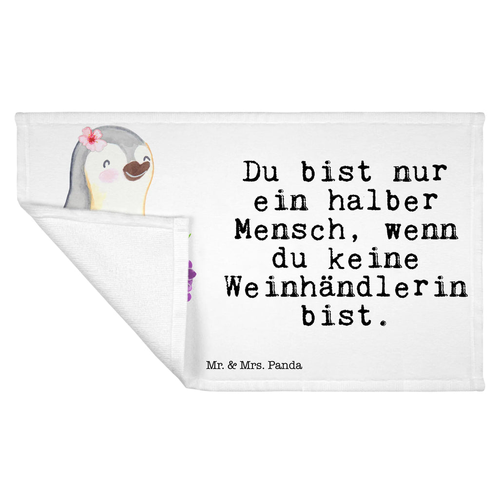 Handtuch Weinhändlerin mit Herz Gästetuch, Reisehandtuch, Sport Handtuch, Frottier, Kinder Handtuch, Beruf, Ausbildung, Jubiläum, Abschied, Rente, Kollege, Kollegin, Geschenk, Schenken, Arbeitskollege, Mitarbeiter, Firma, Danke, Dankeschön