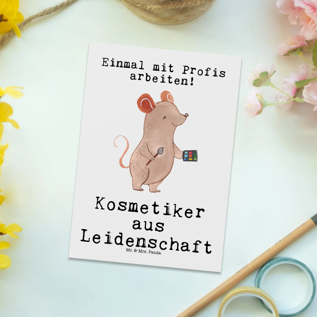 Postkarte Kosmetiker aus Leidenschaft Postkarte, Karte, Geschenkkarte, Grußkarte, Einladung, Ansichtskarte, Geburtstagskarte, Einladungskarte, Dankeskarte, Ansichtskarten, Einladung Geburtstag, Einladungskarten Geburtstag, Beruf, Ausbildung, Jubiläum, Abschied, Rente, Kollege, Kollegin, Geschenk, Schenken, Arbeitskollege, Mitarbeiter, Firma, Danke, Dankeschön, Kosmetiker, Make Up Artist, Maskenbildner, Visagist, Beauty Salon, Kosmetikstudio, Eröffnung