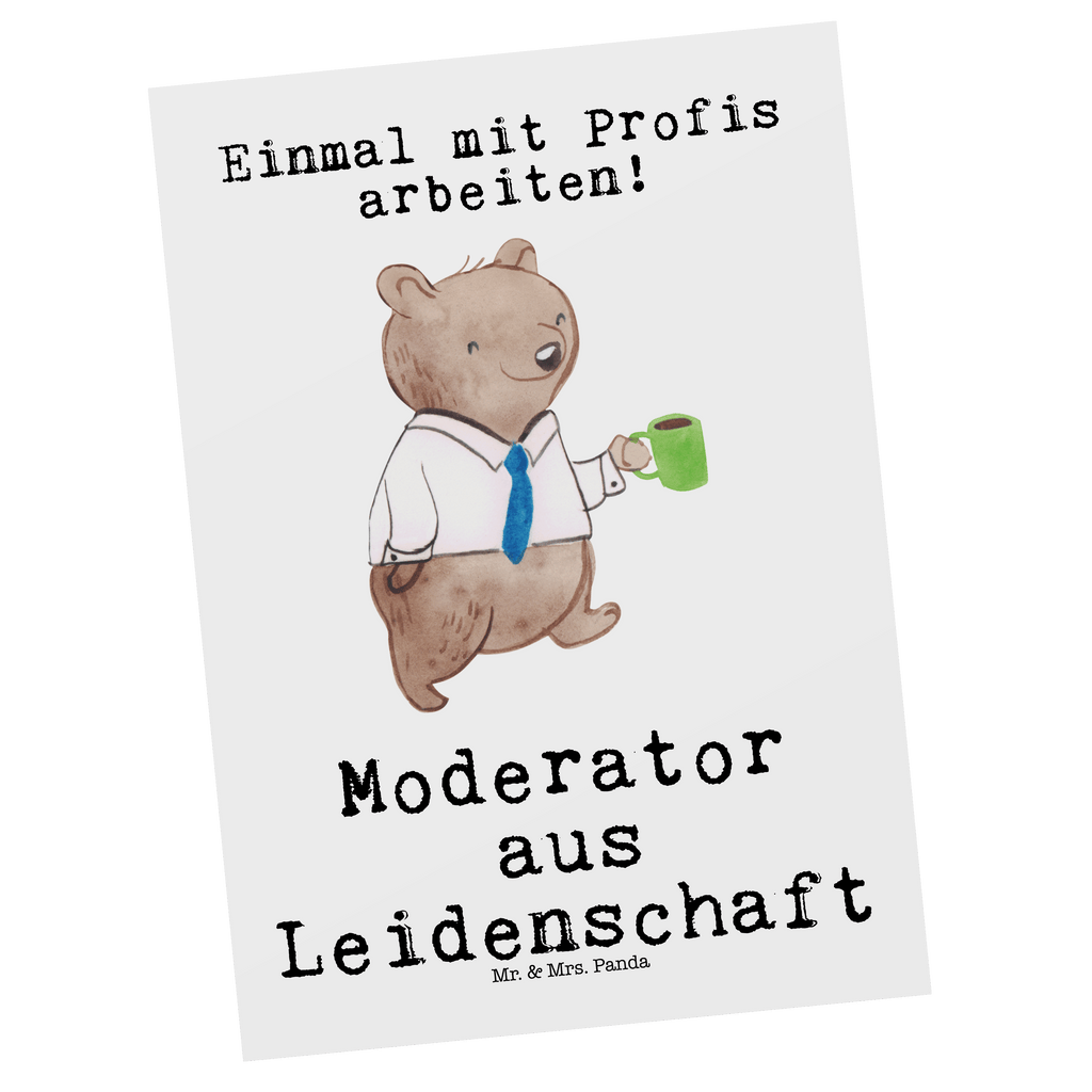 Postkarte Moderator aus Leidenschaft Postkarte, Karte, Geschenkkarte, Grußkarte, Einladung, Ansichtskarte, Geburtstagskarte, Einladungskarte, Dankeskarte, Ansichtskarten, Einladung Geburtstag, Einladungskarten Geburtstag, Beruf, Ausbildung, Jubiläum, Abschied, Rente, Kollege, Kollegin, Geschenk, Schenken, Arbeitskollege, Mitarbeiter, Firma, Danke, Dankeschön