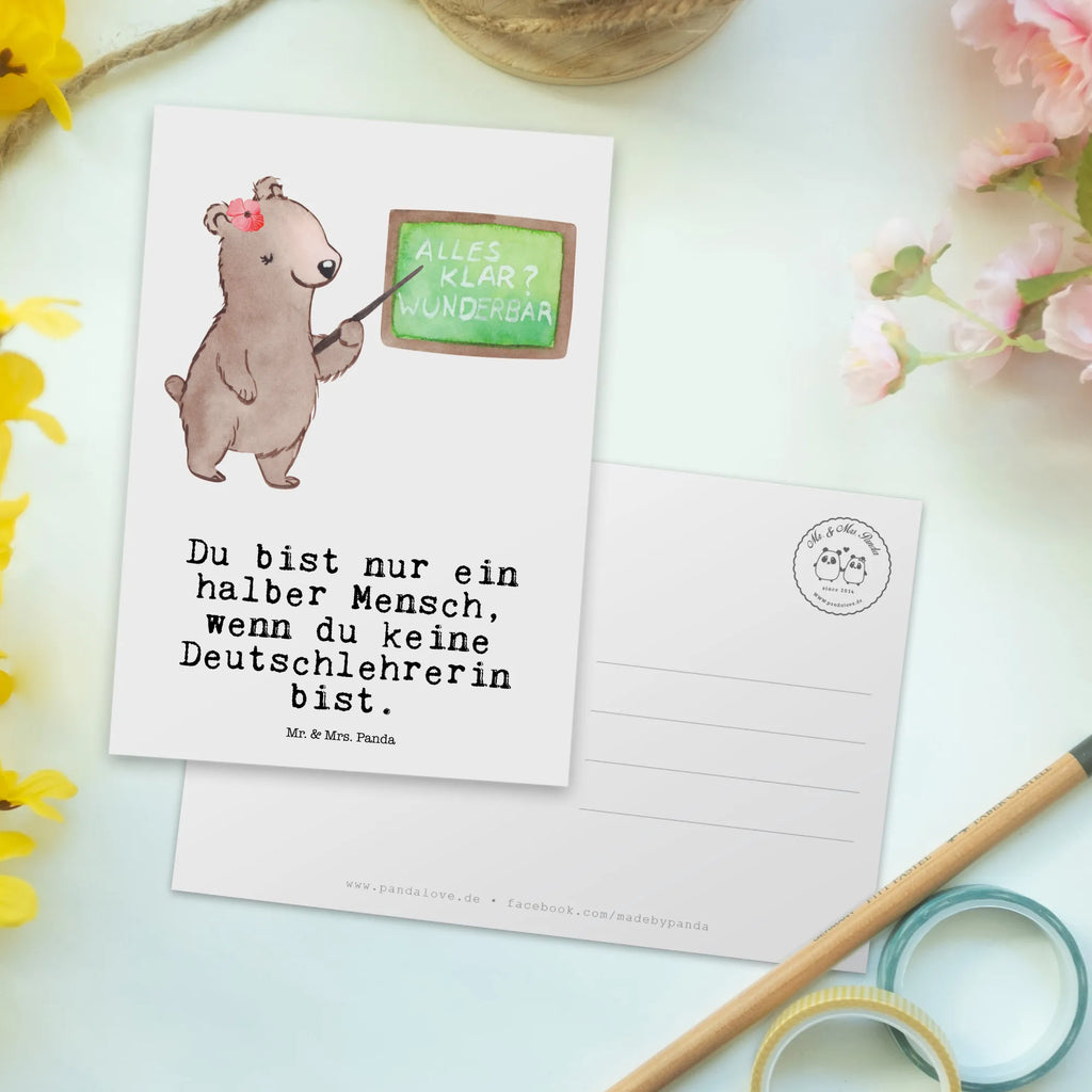 Postkarte Deutschlehrerin mit Herz Postkarte, Karte, Geschenkkarte, Grußkarte, Einladung, Ansichtskarte, Geburtstagskarte, Einladungskarte, Dankeskarte, Ansichtskarten, Einladung Geburtstag, Einladungskarten Geburtstag, Beruf, Ausbildung, Jubiläum, Abschied, Rente, Kollege, Kollegin, Geschenk, Schenken, Arbeitskollege, Mitarbeiter, Firma, Danke, Dankeschön, Deutschlehrerin, Deutschunterricht, Schule, Grundschule