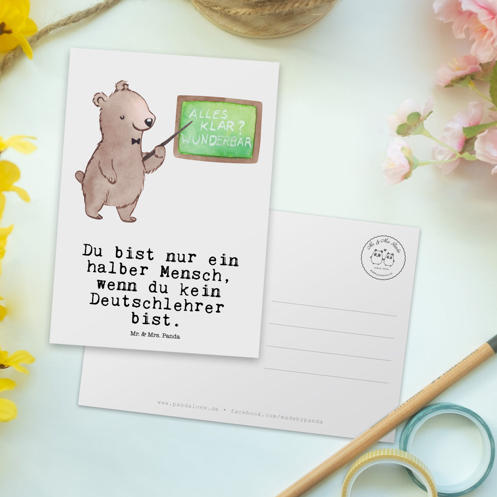 Postkarte Deutschlehrer mit Herz Postkarte, Karte, Geschenkkarte, Grußkarte, Einladung, Ansichtskarte, Geburtstagskarte, Einladungskarte, Dankeskarte, Ansichtskarten, Einladung Geburtstag, Einladungskarten Geburtstag, Beruf, Ausbildung, Jubiläum, Abschied, Rente, Kollege, Kollegin, Geschenk, Schenken, Arbeitskollege, Mitarbeiter, Firma, Danke, Dankeschön, Deutschlehrer, Deutschunterricht, Schule, Grundschule