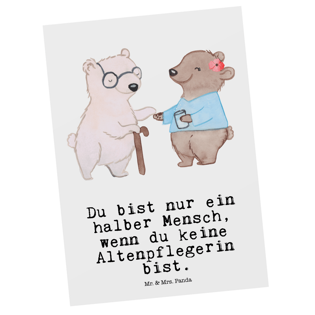 Postkarte Altenpflegerin mit Herz Postkarte, Karte, Geschenkkarte, Grußkarte, Einladung, Ansichtskarte, Geburtstagskarte, Einladungskarte, Dankeskarte, Ansichtskarten, Einladung Geburtstag, Einladungskarten Geburtstag, Beruf, Ausbildung, Jubiläum, Abschied, Rente, Kollege, Kollegin, Geschenk, Schenken, Arbeitskollege, Mitarbeiter, Firma, Danke, Dankeschön, Altenpflegerin, Pflegerin, Altenheim Eröffnung