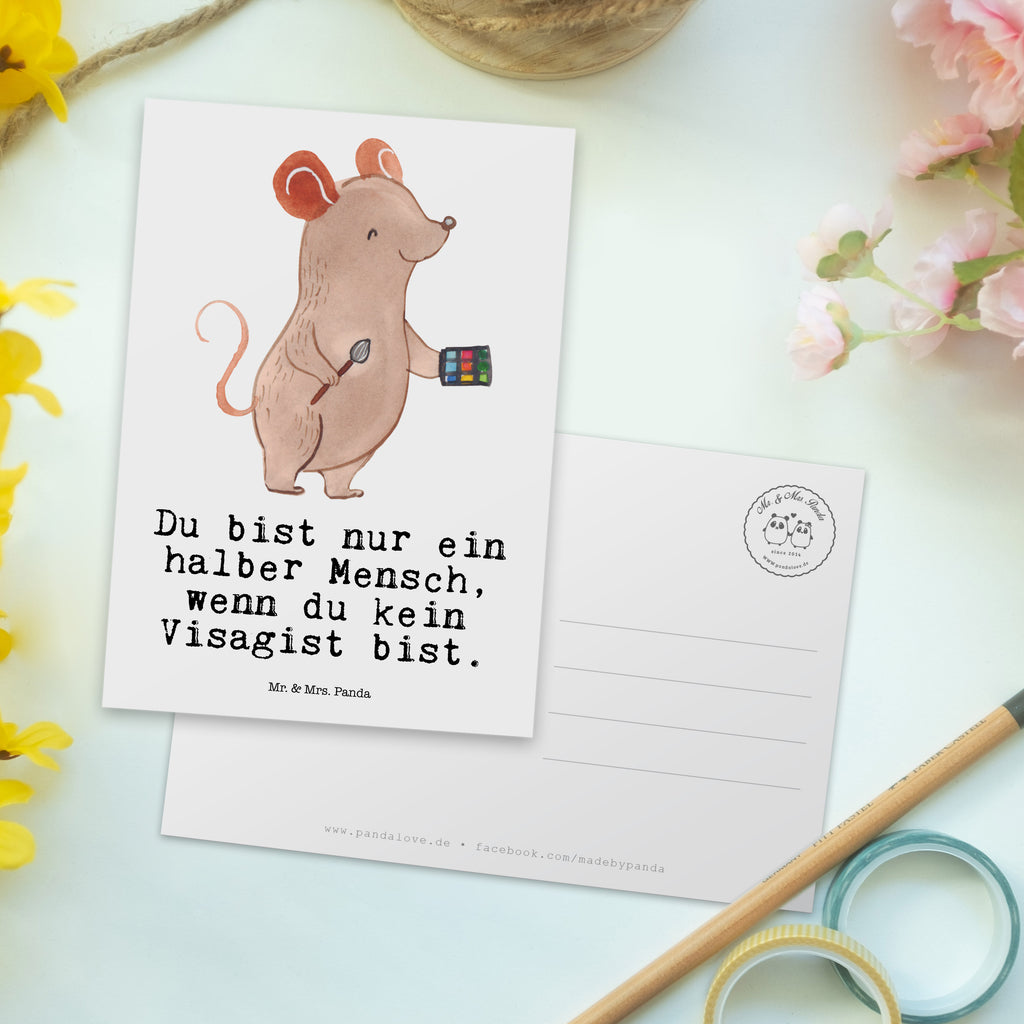 Postkarte Visagist mit Herz Postkarte, Karte, Geschenkkarte, Grußkarte, Einladung, Ansichtskarte, Geburtstagskarte, Einladungskarte, Dankeskarte, Ansichtskarten, Einladung Geburtstag, Einladungskarten Geburtstag, Beruf, Ausbildung, Jubiläum, Abschied, Rente, Kollege, Kollegin, Geschenk, Schenken, Arbeitskollege, Mitarbeiter, Firma, Danke, Dankeschön, Kosmetiker, Make Up Artist, Maskenbildner, Visagist, Beauty Salon, Kosmetikstudio, Eröffnung