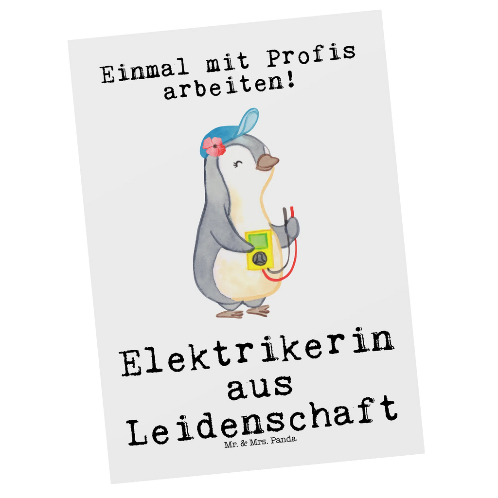 Postkarte Elektrikerin Leidenschaft Postkarte, Karte, Geschenkkarte, Grußkarte, Einladung, Ansichtskarte, Geburtstagskarte, Einladungskarte, Dankeskarte, Ansichtskarten, Einladung Geburtstag, Einladungskarten Geburtstag, Beruf, Ausbildung, Jubiläum, Abschied, Rente, Kollege, Kollegin, Geschenk, Schenken, Arbeitskollege, Mitarbeiter, Firma, Danke, Dankeschön, Elektrikerin, Elektronmonteurin, Elektrotechnikerin, Elektroinstallateurin, Elektromeisterin, Gesellenprüfung