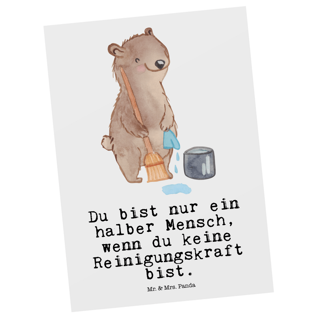 Postkarte Reinigungskraft mit Herz Postkarte, Karte, Geschenkkarte, Grußkarte, Einladung, Ansichtskarte, Geburtstagskarte, Einladungskarte, Dankeskarte, Ansichtskarten, Einladung Geburtstag, Einladungskarten Geburtstag, Beruf, Ausbildung, Jubiläum, Abschied, Rente, Kollege, Kollegin, Geschenk, Schenken, Arbeitskollege, Mitarbeiter, Firma, Danke, Dankeschön