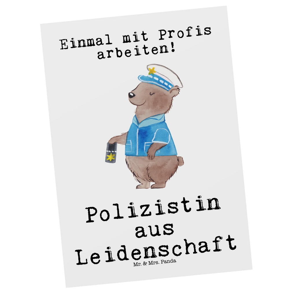 Postkarte Polizistin aus Leidenschaft Postkarte, Karte, Geschenkkarte, Grußkarte, Einladung, Ansichtskarte, Geburtstagskarte, Einladungskarte, Dankeskarte, Ansichtskarten, Einladung Geburtstag, Einladungskarten Geburtstag, Beruf, Ausbildung, Jubiläum, Abschied, Rente, Kollege, Kollegin, Geschenk, Schenken, Arbeitskollege, Mitarbeiter, Firma, Danke, Dankeschön, Polizistin, Polizeibeamtin, Wachfrau, Cop, Polizei, Studium