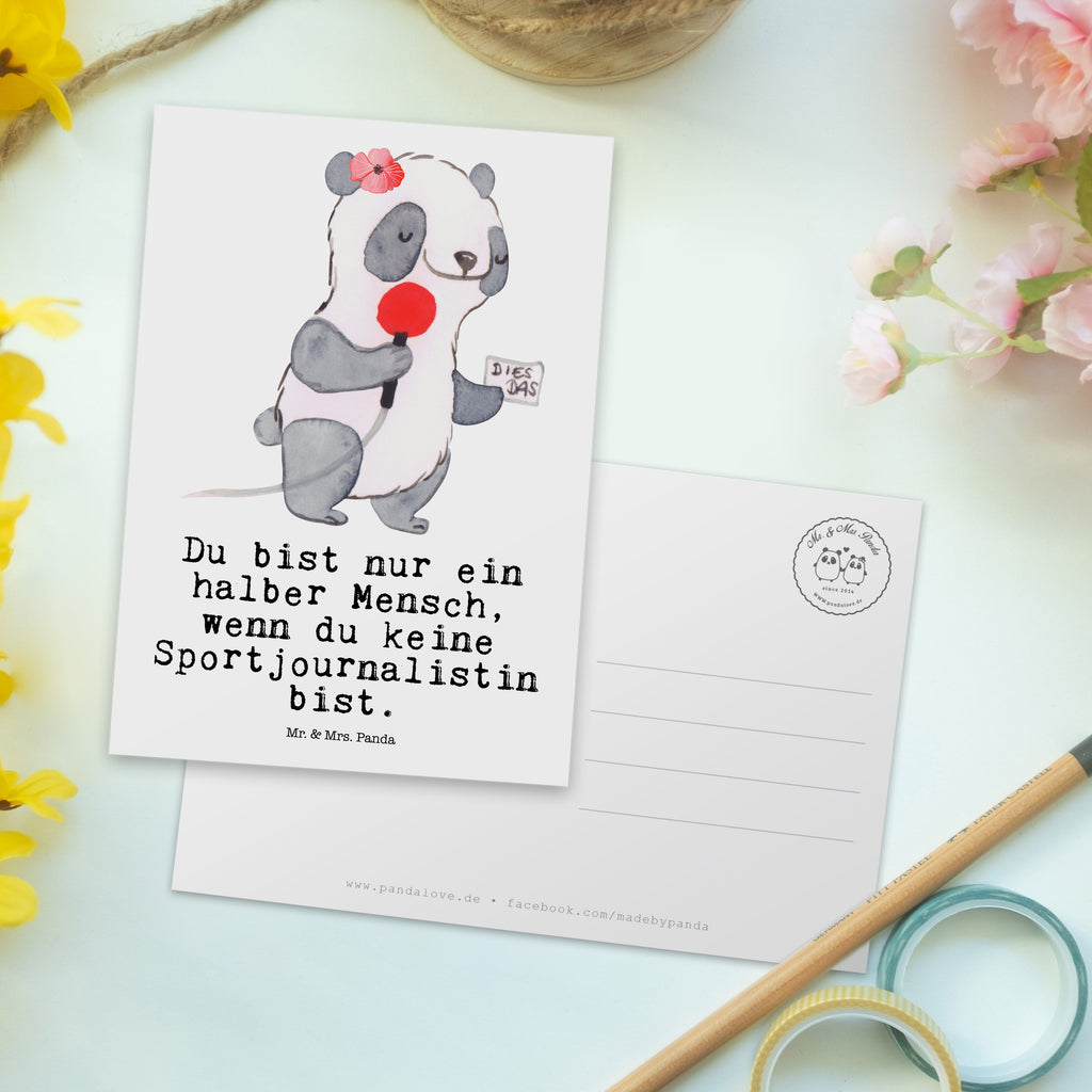 Postkarte Sportjournalistin mit Herz Postkarte, Karte, Geschenkkarte, Grußkarte, Einladung, Ansichtskarte, Geburtstagskarte, Einladungskarte, Dankeskarte, Ansichtskarten, Einladung Geburtstag, Einladungskarten Geburtstag, Beruf, Ausbildung, Jubiläum, Abschied, Rente, Kollege, Kollegin, Geschenk, Schenken, Arbeitskollege, Mitarbeiter, Firma, Danke, Dankeschön, Sportjournalistin, Journalistin, Reporterin, Redakteurin, Pressebüro, Studium