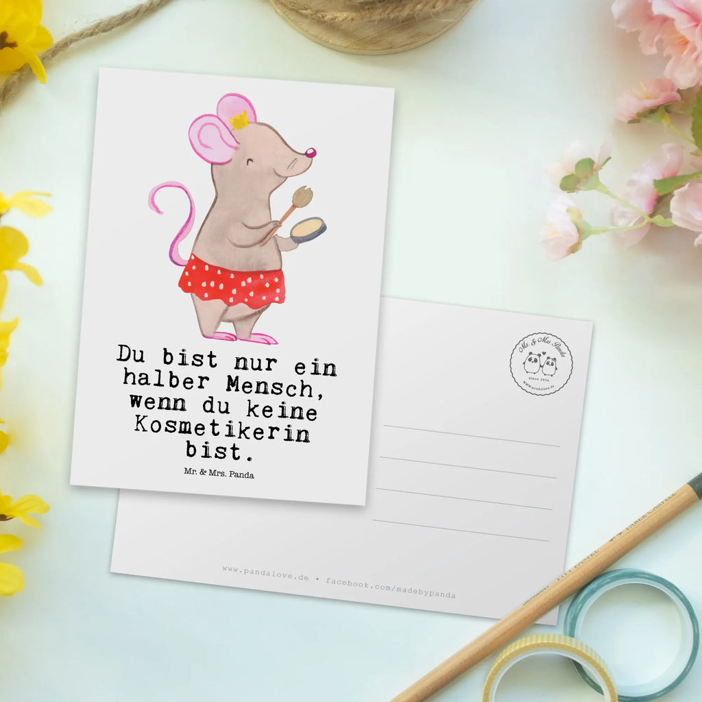 Postkarte Kosmetikerin mit Herz Postkarte, Karte, Geschenkkarte, Grußkarte, Einladung, Ansichtskarte, Geburtstagskarte, Einladungskarte, Dankeskarte, Ansichtskarten, Einladung Geburtstag, Einladungskarten Geburtstag, Beruf, Ausbildung, Jubiläum, Abschied, Rente, Kollege, Kollegin, Geschenk, Schenken, Arbeitskollege, Mitarbeiter, Firma, Danke, Dankeschön, Kosmetikerin, Make Up Artist, Maskenbildnerin, Visagistin, Beauty Salon, Kosmetikstudio, Eröffnung