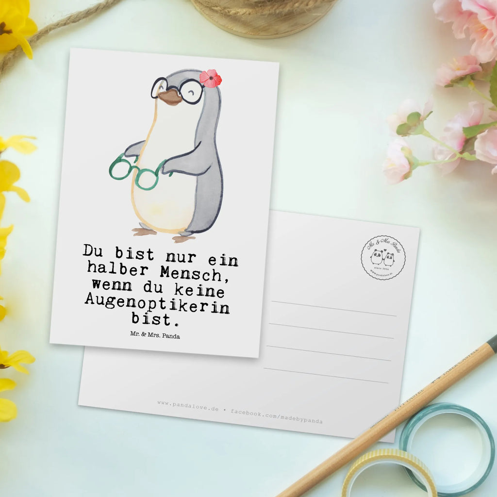 Postkarte Augenoptikerin mit Herz Postkarte, Karte, Geschenkkarte, Grußkarte, Einladung, Ansichtskarte, Geburtstagskarte, Einladungskarte, Dankeskarte, Ansichtskarten, Einladung Geburtstag, Einladungskarten Geburtstag, Beruf, Ausbildung, Jubiläum, Abschied, Rente, Kollege, Kollegin, Geschenk, Schenken, Arbeitskollege, Mitarbeiter, Firma, Danke, Dankeschön, Augenoptikerin, Optikerin, Augenärztin, Optometristin, Brillenverkäuferin, Brillengeschäft, Eröffnung