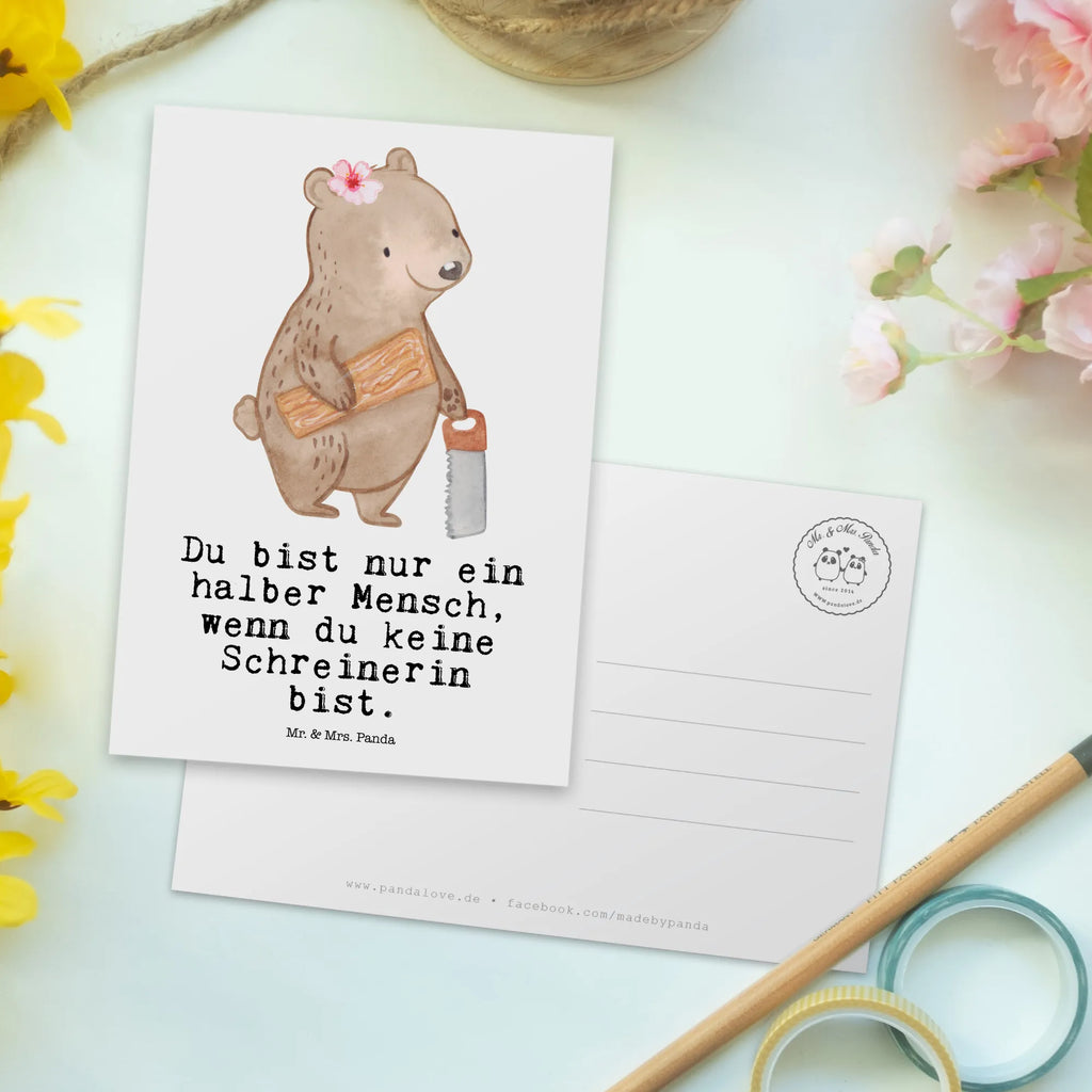 Postkarte Schreinerin mit Herz Postkarte, Karte, Geschenkkarte, Grußkarte, Einladung, Ansichtskarte, Geburtstagskarte, Einladungskarte, Dankeskarte, Ansichtskarten, Einladung Geburtstag, Einladungskarten Geburtstag, Beruf, Ausbildung, Jubiläum, Abschied, Rente, Kollege, Kollegin, Geschenk, Schenken, Arbeitskollege, Mitarbeiter, Firma, Danke, Dankeschön