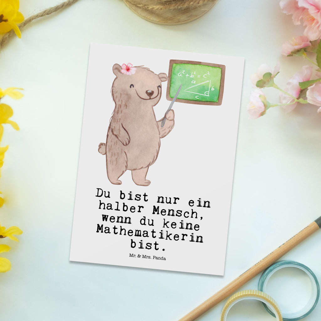 Postkarte Mathematikerin mit Herz Postkarte, Karte, Geschenkkarte, Grußkarte, Einladung, Ansichtskarte, Geburtstagskarte, Einladungskarte, Dankeskarte, Ansichtskarten, Einladung Geburtstag, Einladungskarten Geburtstag, Beruf, Ausbildung, Jubiläum, Abschied, Rente, Kollege, Kollegin, Geschenk, Schenken, Arbeitskollege, Mitarbeiter, Firma, Danke, Dankeschön, Mathematikerin, Mathematik Studium, Studentin Mathe, Bachelor, Master