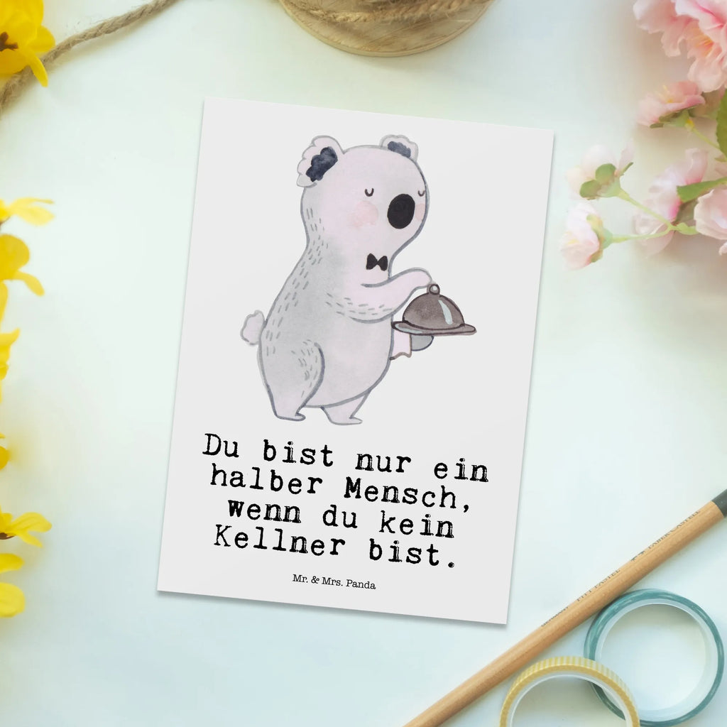 Postkarte Kellner mit Herz Postkarte, Karte, Geschenkkarte, Grußkarte, Einladung, Ansichtskarte, Geburtstagskarte, Einladungskarte, Dankeskarte, Ansichtskarten, Einladung Geburtstag, Einladungskarten Geburtstag, Beruf, Ausbildung, Jubiläum, Abschied, Rente, Kollege, Kollegin, Geschenk, Schenken, Arbeitskollege, Mitarbeiter, Firma, Danke, Dankeschön, Kellner, Servicekraft, Restaurant, Ober