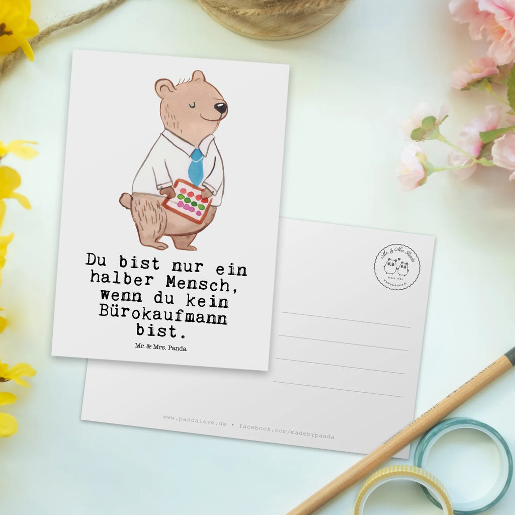 Postkarte Bürokaufmann mit Herz Postkarte, Karte, Geschenkkarte, Grußkarte, Einladung, Ansichtskarte, Geburtstagskarte, Einladungskarte, Dankeskarte, Ansichtskarten, Einladung Geburtstag, Einladungskarten Geburtstag, Beruf, Ausbildung, Jubiläum, Abschied, Rente, Kollege, Kollegin, Geschenk, Schenken, Arbeitskollege, Mitarbeiter, Firma, Danke, Dankeschön, Bürokaufmann, Kaufmann für Büromanagement