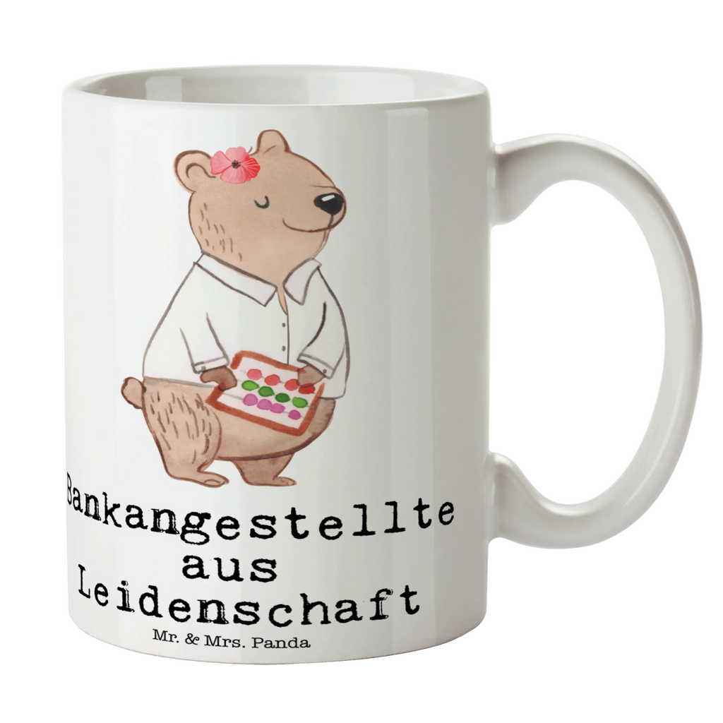 Tasse Bankangestellte aus Leidenschaft Tasse, Kaffeetasse, Teetasse, Becher, Kaffeebecher, Teebecher, Keramiktasse, Porzellantasse, Büro Tasse, Geschenk Tasse, Tasse Sprüche, Tasse Motive, Kaffeetassen, Tasse bedrucken, Designer Tasse, Cappuccino Tassen, Schöne Teetassen, Beruf, Ausbildung, Jubiläum, Abschied, Rente, Kollege, Kollegin, Geschenk, Schenken, Arbeitskollege, Mitarbeiter, Firma, Danke, Dankeschön, Bankangestellte, Bankfachfrau, Bänkerin, Bankberaterin