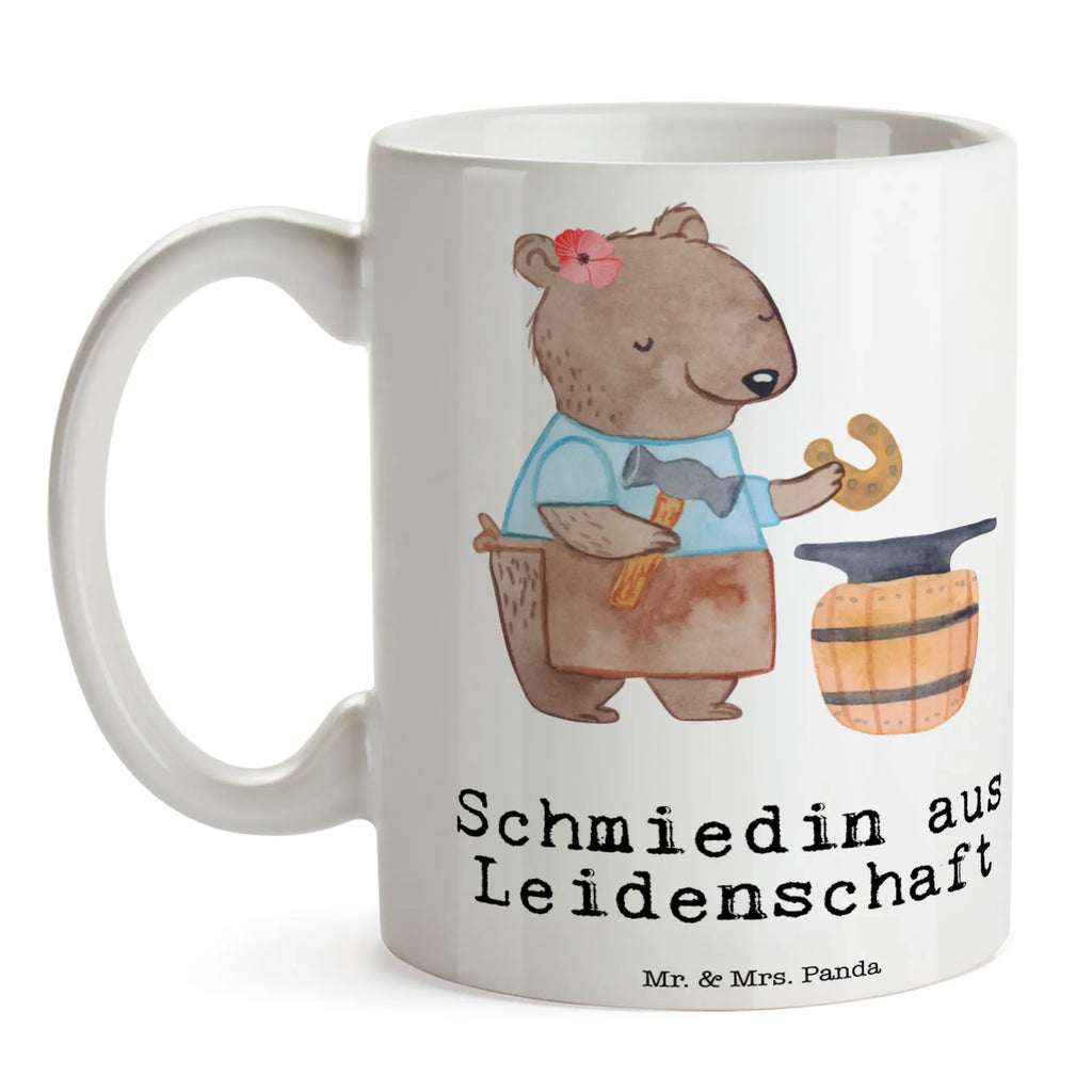 Tasse Schmiedin aus Leidenschaft Tasse, Kaffeetasse, Teetasse, Becher, Kaffeebecher, Teebecher, Keramiktasse, Porzellantasse, Büro Tasse, Geschenk Tasse, Tasse Sprüche, Tasse Motive, Kaffeetassen, Tasse bedrucken, Designer Tasse, Cappuccino Tassen, Schöne Teetassen, Beruf, Ausbildung, Jubiläum, Abschied, Rente, Kollege, Kollegin, Geschenk, Schenken, Arbeitskollege, Mitarbeiter, Firma, Danke, Dankeschön