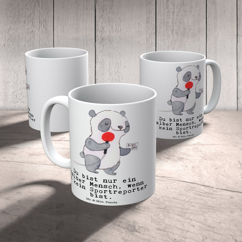 Tasse Sportreporter mit Herz Tasse, Kaffeetasse, Teetasse, Becher, Kaffeebecher, Teebecher, Keramiktasse, Porzellantasse, Büro Tasse, Geschenk Tasse, Tasse Sprüche, Tasse Motive, Kaffeetassen, Tasse bedrucken, Designer Tasse, Cappuccino Tassen, Schöne Teetassen, Beruf, Ausbildung, Jubiläum, Abschied, Rente, Kollege, Kollegin, Geschenk, Schenken, Arbeitskollege, Mitarbeiter, Firma, Danke, Dankeschön