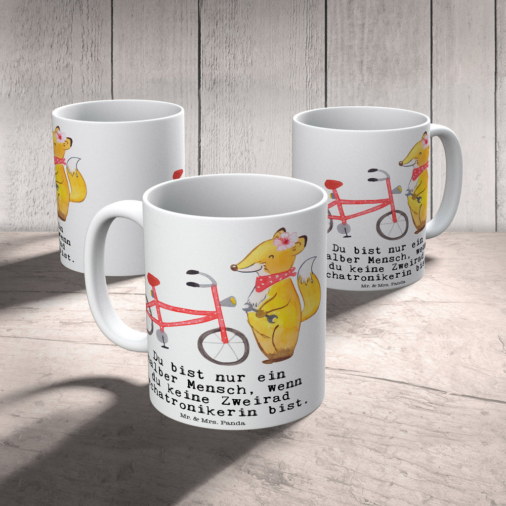 Tasse Zweirad Mechatronikerin mit Herz Tasse, Kaffeetasse, Teetasse, Becher, Kaffeebecher, Teebecher, Keramiktasse, Porzellantasse, Büro Tasse, Geschenk Tasse, Tasse Sprüche, Tasse Motive, Kaffeetassen, Tasse bedrucken, Designer Tasse, Cappuccino Tassen, Schöne Teetassen, Beruf, Ausbildung, Jubiläum, Abschied, Rente, Kollege, Kollegin, Geschenk, Schenken, Arbeitskollege, Mitarbeiter, Firma, Danke, Dankeschön