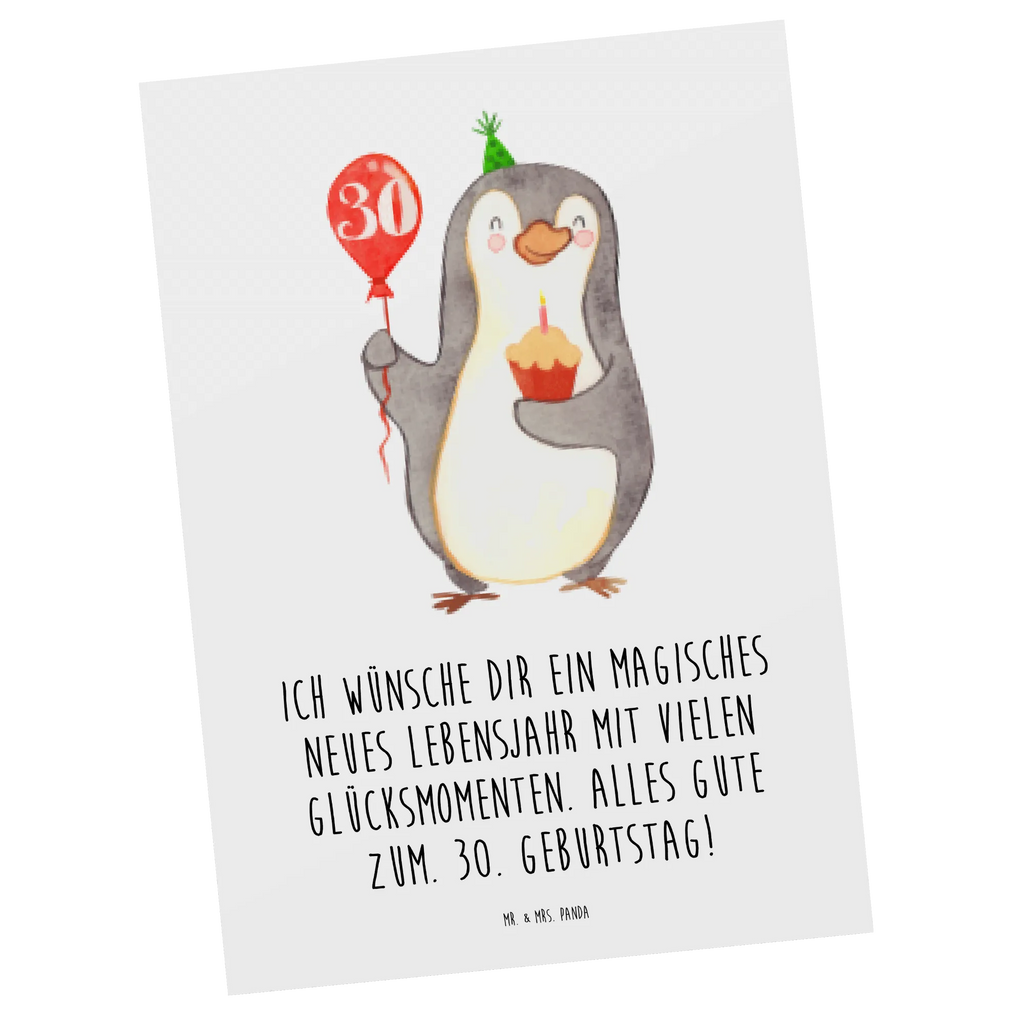 Postkarte 30. Geburtstag Pinguin Luftballon Postkarte, Karte, Geschenkkarte, Grußkarte, Einladung, Ansichtskarte, Geburtstagskarte, Einladungskarte, Dankeskarte, Ansichtskarten, Einladung Geburtstag, Einladungskarten Geburtstag, Geburtstag, Geburtstagsgeschenk, Geschenk, Pinguin, Geburtstage, Happy Birthday, Geburtstagsfeier