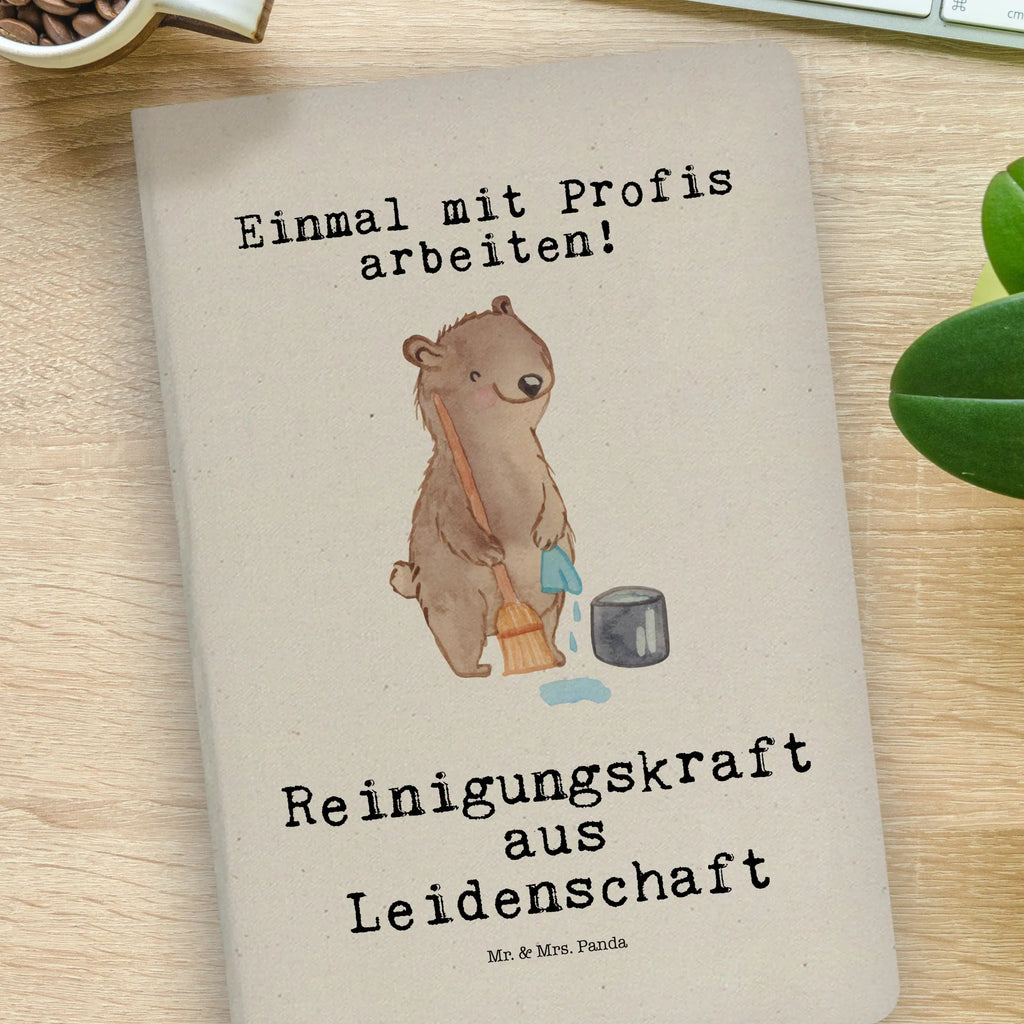 Baumwoll Notizbuch Reinigungskraft aus Leidenschaft Notizen, Eintragebuch, Tagebuch, Notizblock, Adressbuch, Journal, Kladde, Skizzenbuch, Notizheft, Schreibbuch, Schreibheft, Beruf, Ausbildung, Jubiläum, Abschied, Rente, Kollege, Kollegin, Geschenk, Schenken, Arbeitskollege, Mitarbeiter, Firma, Danke, Dankeschön