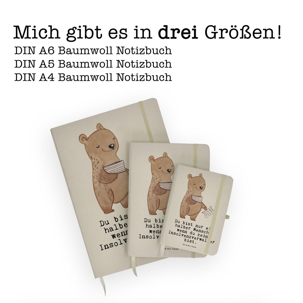 DIN A6 Baumwoll Notizbuch Insolvenzverwalter mit Herz Notizen, Eintragebuch, Tagebuch, Notizblock, Adressbuch, Journal, Kladde, Skizzenbuch, Notizheft, Schreibbuch, Schreibheft, Beruf, Ausbildung, Jubiläum, Abschied, Rente, Kollege, Kollegin, Geschenk, Schenken, Arbeitskollege, Mitarbeiter, Firma, Danke, Dankeschön