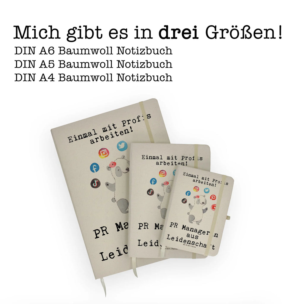 Baumwoll Notizbuch PR Managerin aus Leidenschaft Notizen, Eintragebuch, Tagebuch, Notizblock, Adressbuch, Journal, Kladde, Skizzenbuch, Notizheft, Schreibbuch, Schreibheft, Beruf, Ausbildung, Jubiläum, Abschied, Rente, Kollege, Kollegin, Geschenk, Schenken, Arbeitskollege, Mitarbeiter, Firma, Danke, Dankeschön