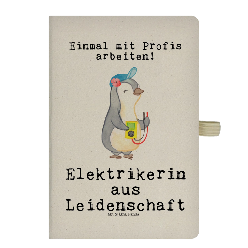 DIN A6 Baumwoll Notizbuch Elektrikerin aus Leidenschaft Notizen, Eintragebuch, Tagebuch, Notizblock, Adressbuch, Journal, Kladde, Skizzenbuch, Notizheft, Schreibbuch, Schreibheft, Beruf, Ausbildung, Jubiläum, Abschied, Rente, Kollege, Kollegin, Geschenk, Schenken, Arbeitskollege, Mitarbeiter, Firma, Danke, Dankeschön, Elektrikerin, Elektronmonteurin, Elektrotechnikerin, Elektroinstallateurin, Elektromeisterin, Gesellenprüfung