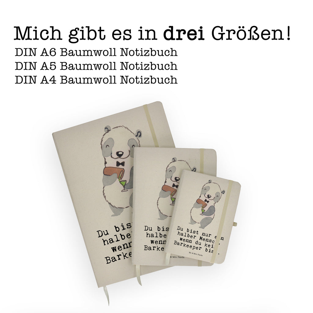 DIN A6 Baumwoll Notizbuch Barkeeper mit Herz Notizen, Eintragebuch, Tagebuch, Notizblock, Adressbuch, Journal, Kladde, Skizzenbuch, Notizheft, Schreibbuch, Schreibheft, Beruf, Ausbildung, Jubiläum, Abschied, Rente, Kollege, Kollegin, Geschenk, Schenken, Arbeitskollege, Mitarbeiter, Firma, Danke, Dankeschön, Barkeeper, Barmann, Bartender, Barbesitzer, Kurs